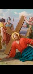 XII stazione. Gesù cade per la seconda volta sotto il peso della croce